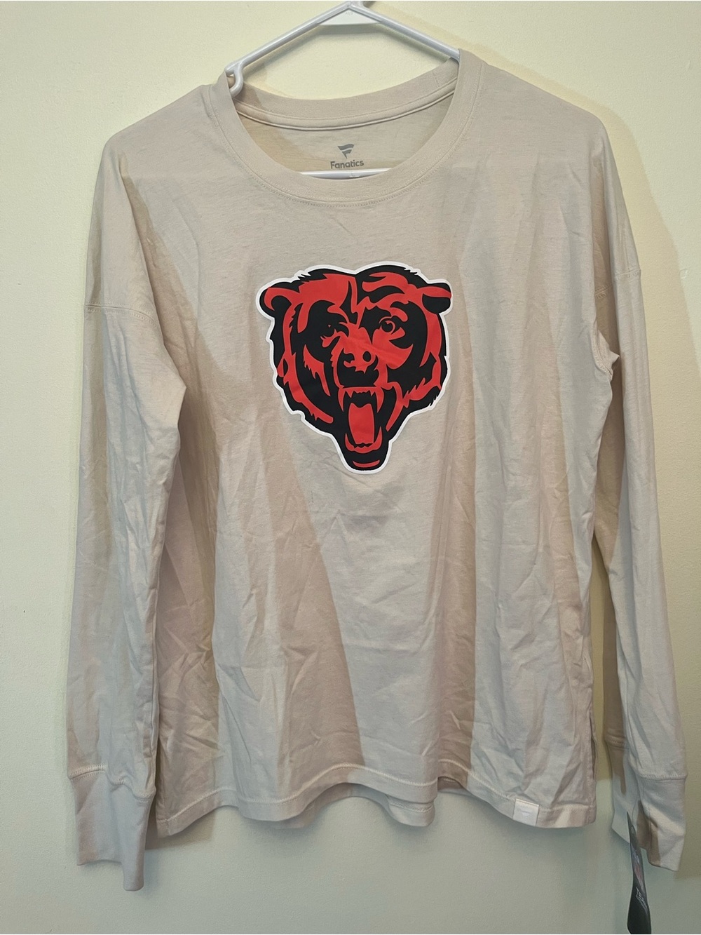 Fanatics Beige Long Sleeve Chicago Bears T-Shirt